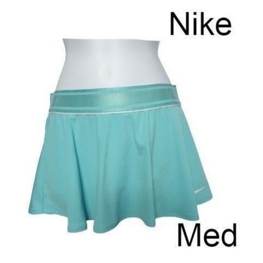 Nike Girls' Court Dry Flouncy Victory Tennis Skort Teal Medium NWOT